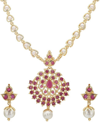 RADHA KRISHNA SALES Alloy Gold-plated Gold Jewellery Set(Pack of 1)