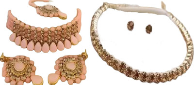 JMBW INTERNATIONAL Alloy Rose Gold, Gold Jewellery Set(Pack of 2)