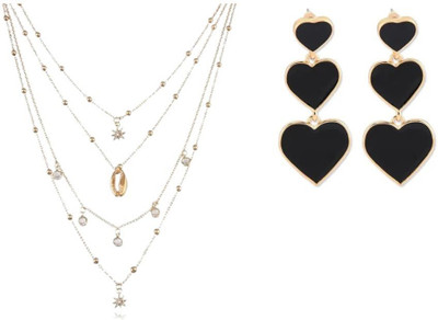 SKG Fashions Stone Gold, Black Jewellery Set(Pack of 1)