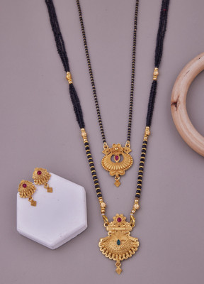 house of common Brass Gold-plated Gold Jewellery Set(Pack of 3)