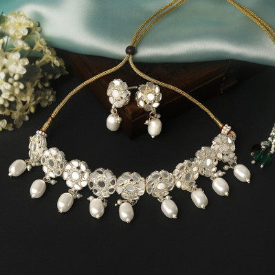 SHRISHTI FASHION Alloy Gold-plated Silver Jewellery Set(Pack of 3)