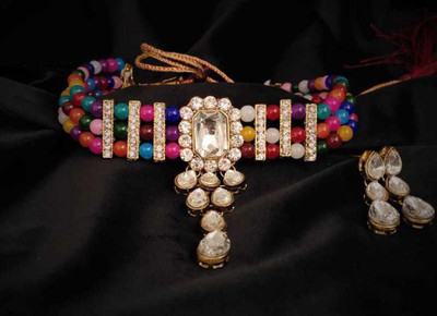 CATALYST Brass Gold-plated Multicolor Jewellery Set(Pack of 1)