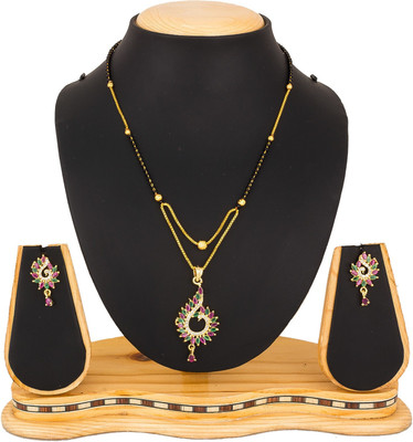 LUXOR Alloy Gold-plated Multicolor Jewellery Set(Pack of 1)