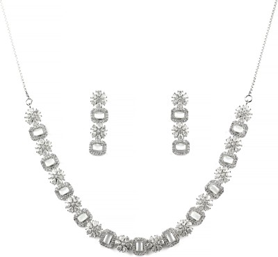 The Stone Aisle Alloy Silver Jewellery Set(Pack of 1)