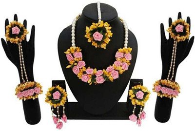 BHAVYUR ART & CRAFT Fabric Green Jewellery Set(Pack of 1)