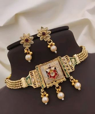PARMESHWAR IMITATION Brass Gold-plated Gold Jewellery Set(Pack of 1)