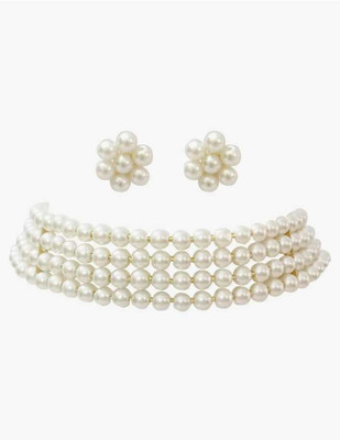 CRAFTWIZARDS Metal White Jewellery Set(Pack of 1)