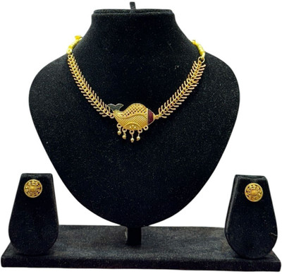 RNJewels Alloy Gold Jewellery Set(Pack of 1)