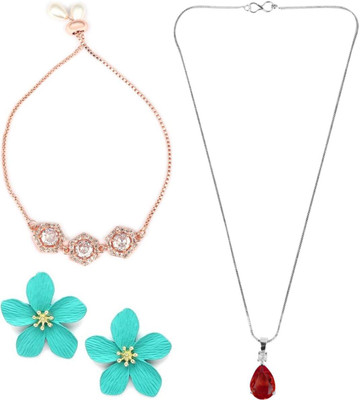 Astha Colletions Alloy Gold, Blue, Silver Jewellery Set(Pack of 1)