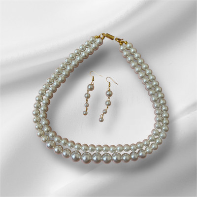 radha krishna artificail Crystal Sterling Silver Silver, White Jewellery Set(Pack of 1)