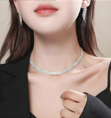 JEWELFY Alloy White Jewellery Set(Pack of 2)