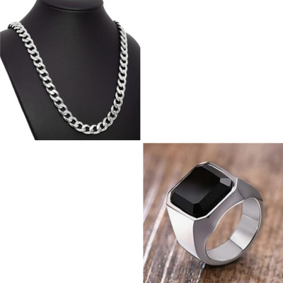 MAATRCHAAYA Stainless Steel Sterling Silver Silver Jewellery Set(Pack of 2)