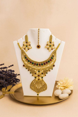 TONOLIKA Alloy Brass Gold Jewellery Set(Pack of 1)