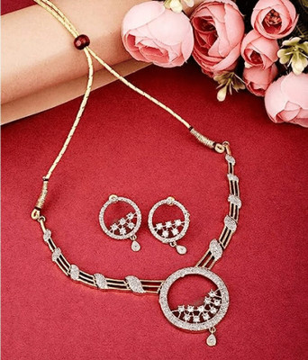 Gauri FashionHub Alloy Gold Jewellery Set(Pack of 1)