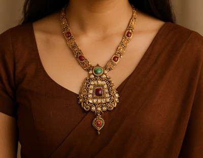 JRISSY Brass Gold-plated Gold Jewellery Set(Pack of 1)