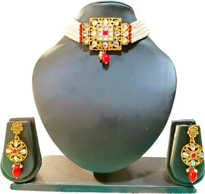 guhika Metal Gold-plated Multicolor Jewellery Set(Pack of 1)