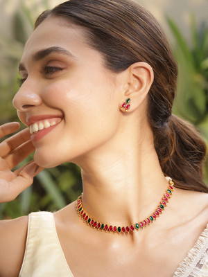 RUBANS Alloy Gold-plated Gold Jewellery Set(Pack of 1)