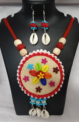 Loknath Fabric Multicolor Jewellery Set(Pack of 1)