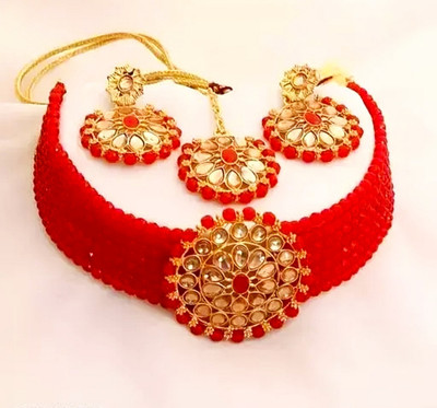 SweeTARTS Alloy Gold-plated Red Jewellery Set(Pack of 1)