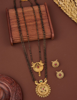 house of common Brass Gold-plated Gold Jewellery Set(Pack of 2)