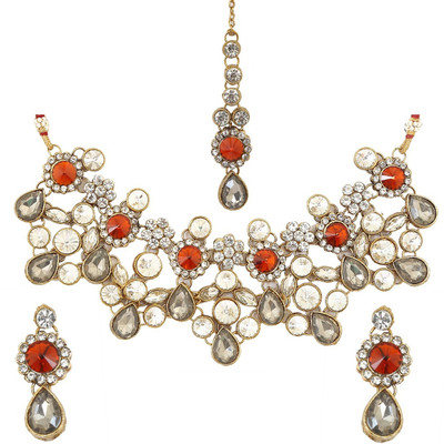 CATALYST Alloy Gold-plated Brown, Grey, Gold Jewellery Set(Pack of 1)