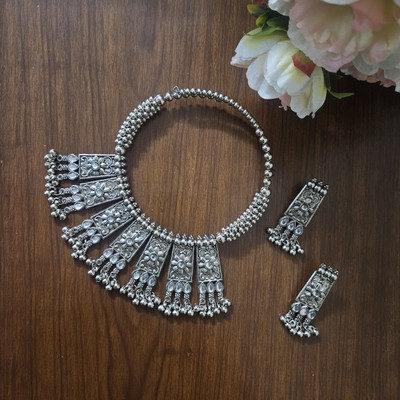 kian udyam Oxidised Silver Silver Jewellery Set(Pack of 3)