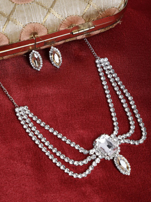 Shree Shyam Alloy White, Gold Jewellery Set(Pack of 2)