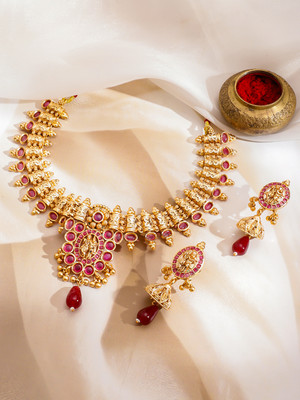 RUBANS Brass Gold-plated Gold Jewellery Set(Pack of 2)