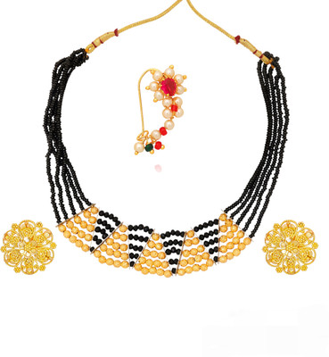 arch fashion Brass Gold-plated Gold Jewellery Set(Pack of 3)