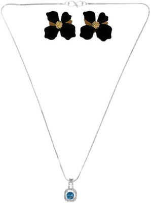 SKG Fashions Stone Blue, Black Jewellery Set(Pack of 1)