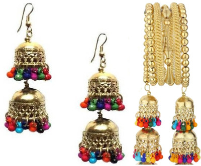 MA Enterprises Alloy Gold-plated Gold Jewellery Set(Pack of 1)