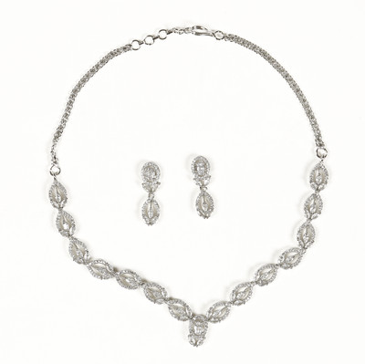 RANIT CREATION Brass Rhodium White Jewellery Set(Pack of 1)