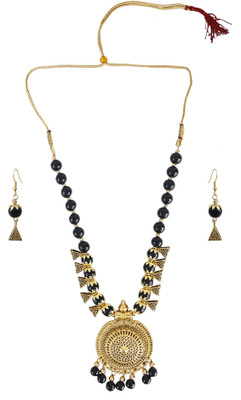 DEGHLAM Alloy Gold-plated Green Jewellery Set(Pack of 3)