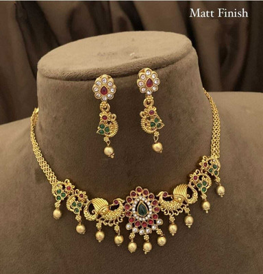 Shilpa Creation Brass Green, Maroon Jewellery Set(Pack of 1)