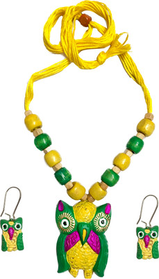 SharanyaD Terracotta Multicolor Jewellery Set(Pack of 3)