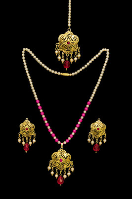 BHIMJI ENTERPRISE Brass Gold Jewellery Set(Pack of 1)