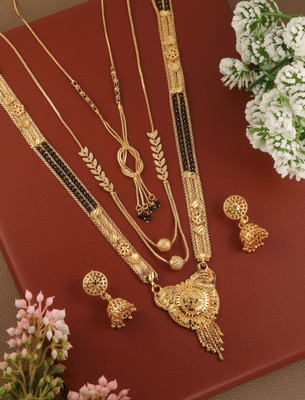 house of common Alloy Gold-plated Gold Jewellery Set(Pack of 1)