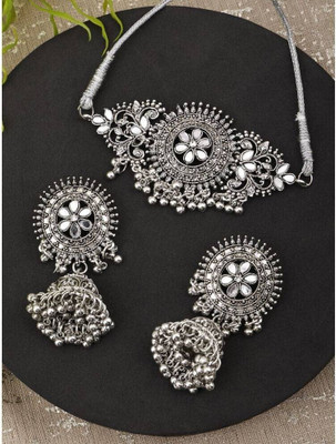 Gauri Fashions Alloy Silver Jewellery Set(Pack of 1)