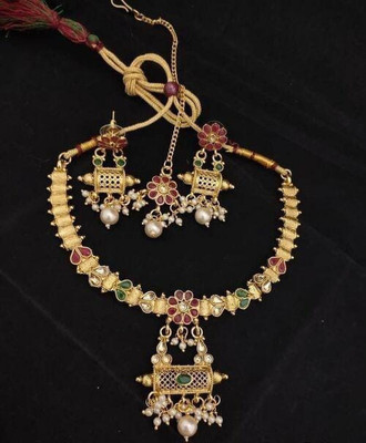 NAKMAN JEWELLERY Alloy Gold-plated Multicolor Jewellery Set(Pack of 1)