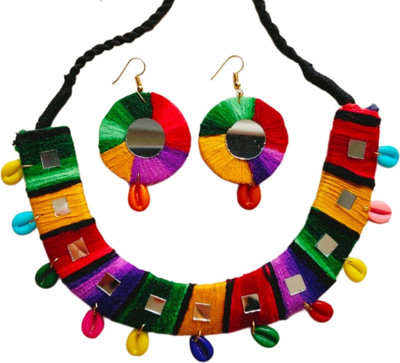 Aakrit creations Fabric, Dori Multicolor Jewellery Set(Pack of 1)