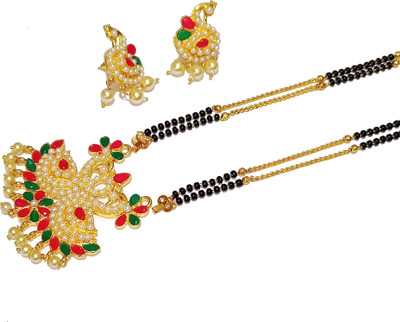 Shrungarika Alloy Gold, Black, Multicolor Jewellery Set(Pack of 2)