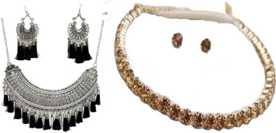 JMBW INTERNATIONAL Alloy Silver, Gold Jewellery Set(Pack of 2)