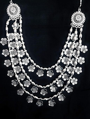 SRK Fashions Alloy Silver Jewellery Set(Pack of 1)