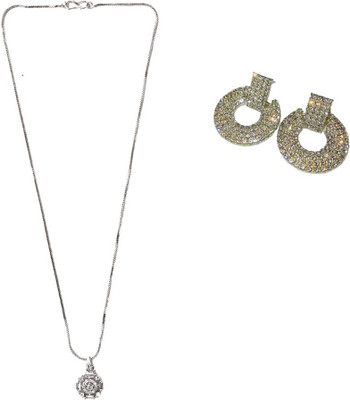 SKG Fashions Stone Silver, Silver Jewellery Set(Pack of 1)