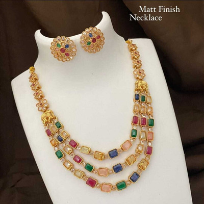 Shilpa Creation Alloy Gold Jewellery Set(Pack of 1)