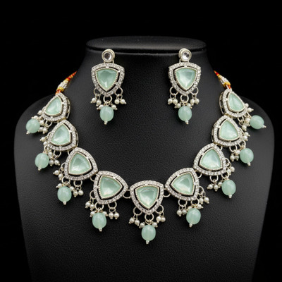 Rajasthankundan Alloy Gold-plated Multicolor Jewellery Set(Pack of 1)