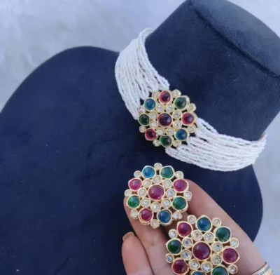 SatnamCreation Alloy Gold-plated Multicolor Jewellery Set(Pack of 1)