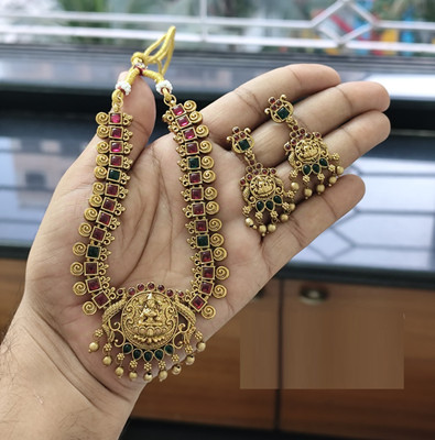 Shilpa Creation Brass Green, Red Jewellery Set(Pack of 1)