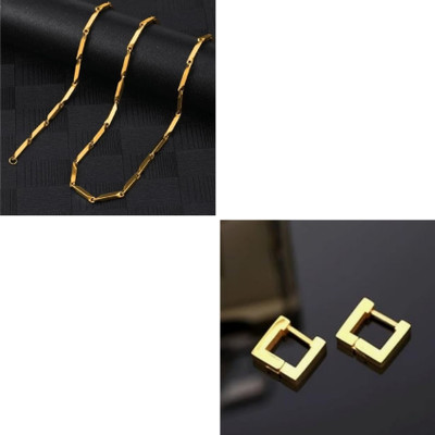 MAATRCHAAYA Stainless Steel Gold-plated Gold Jewellery Set(Pack of 2)