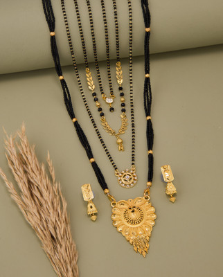 TheSanga Brass Gold-plated Gold Jewellery Set(Pack of 1)